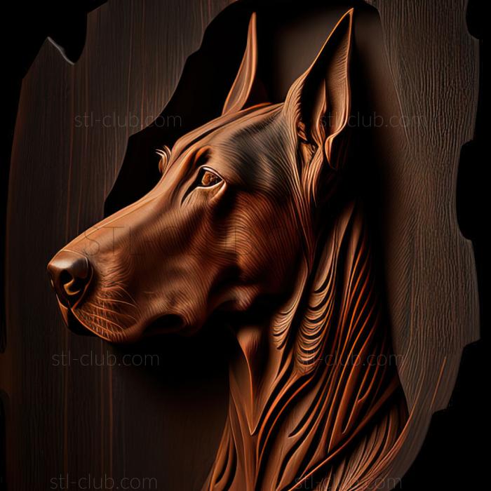 3D model st Doberman dog (STL)